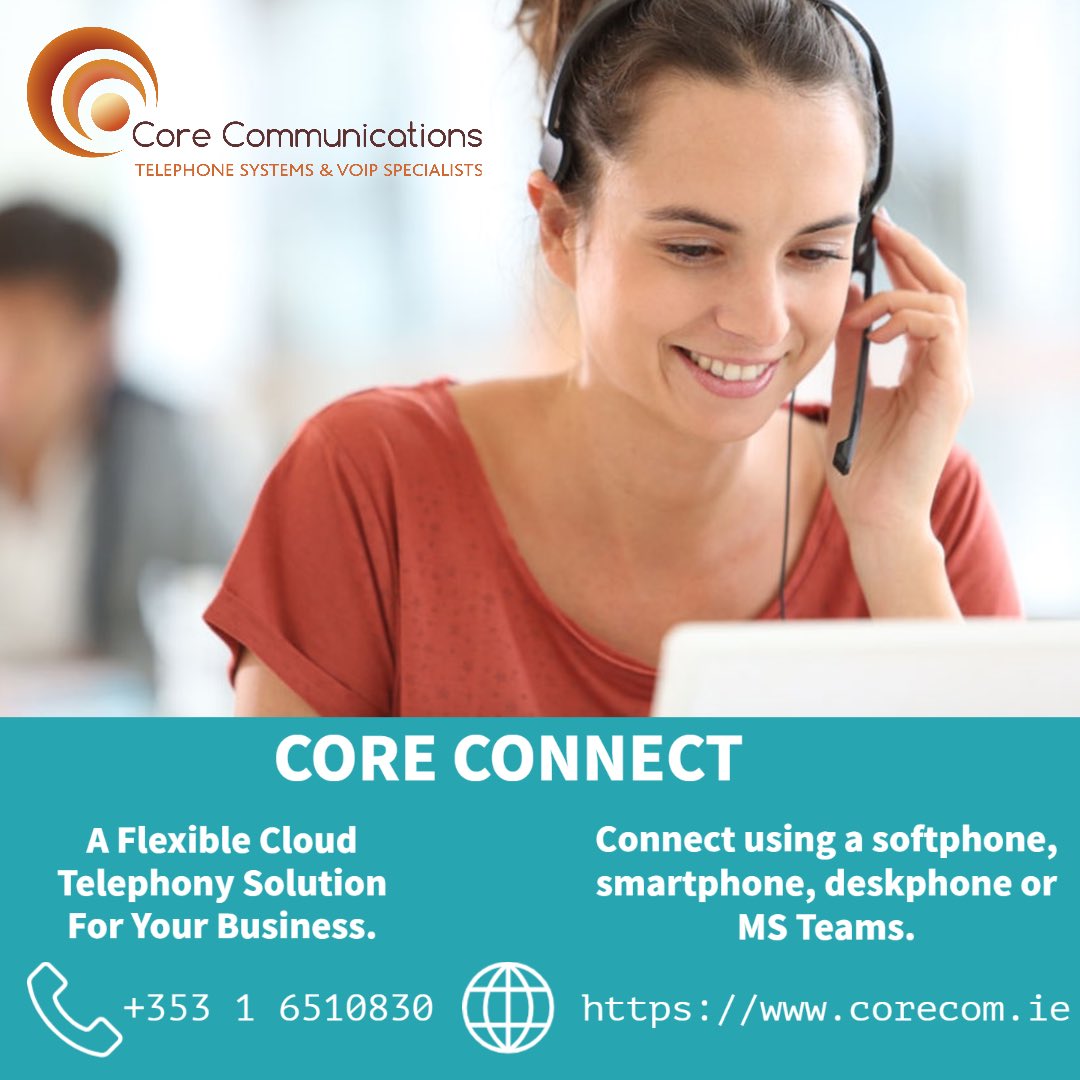 Are you looking for a cloud telephone system to help your business but not sure where to start? Talk to us about how Core Connect can help your business. 016510830
Sales@corecom.ie