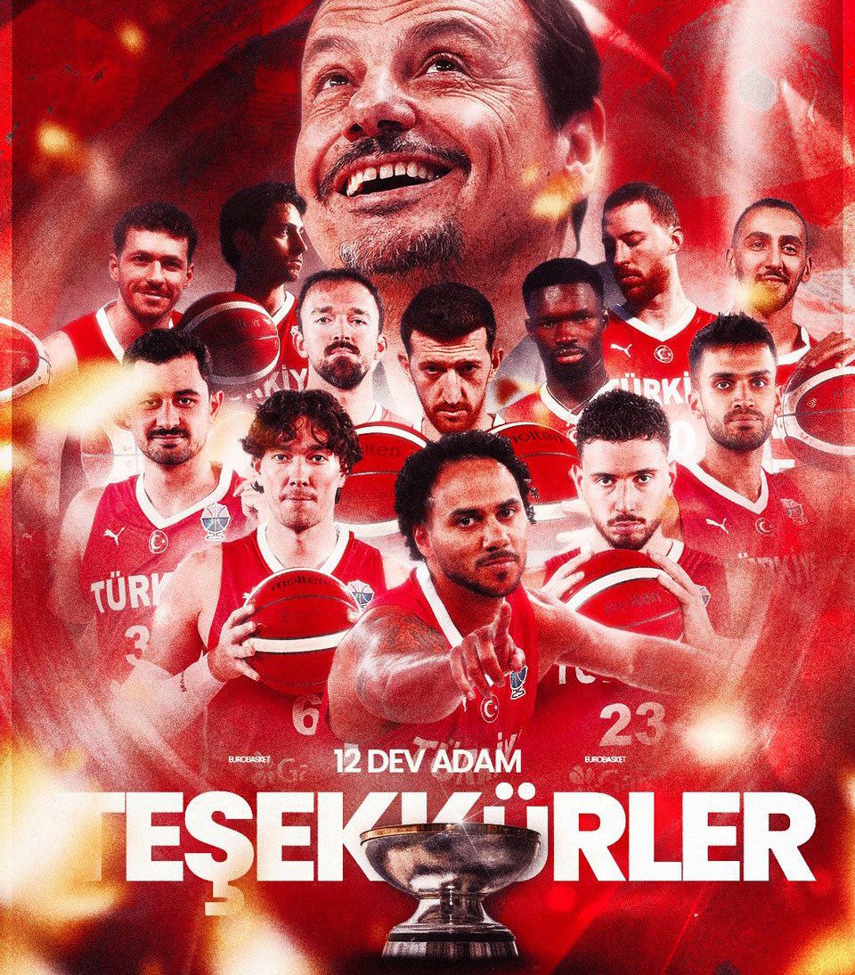 Kupa finalde gelmese de, siz gönüllerimizin şampiyonusunuz. 🏀 EuroBasket 2025’te Avrupa ikinciliğini kazanan A Milli Basketbol Takımımızla gurur duyuyor, bu unutulmaz yolculuk için teşekkür ediyoruz.