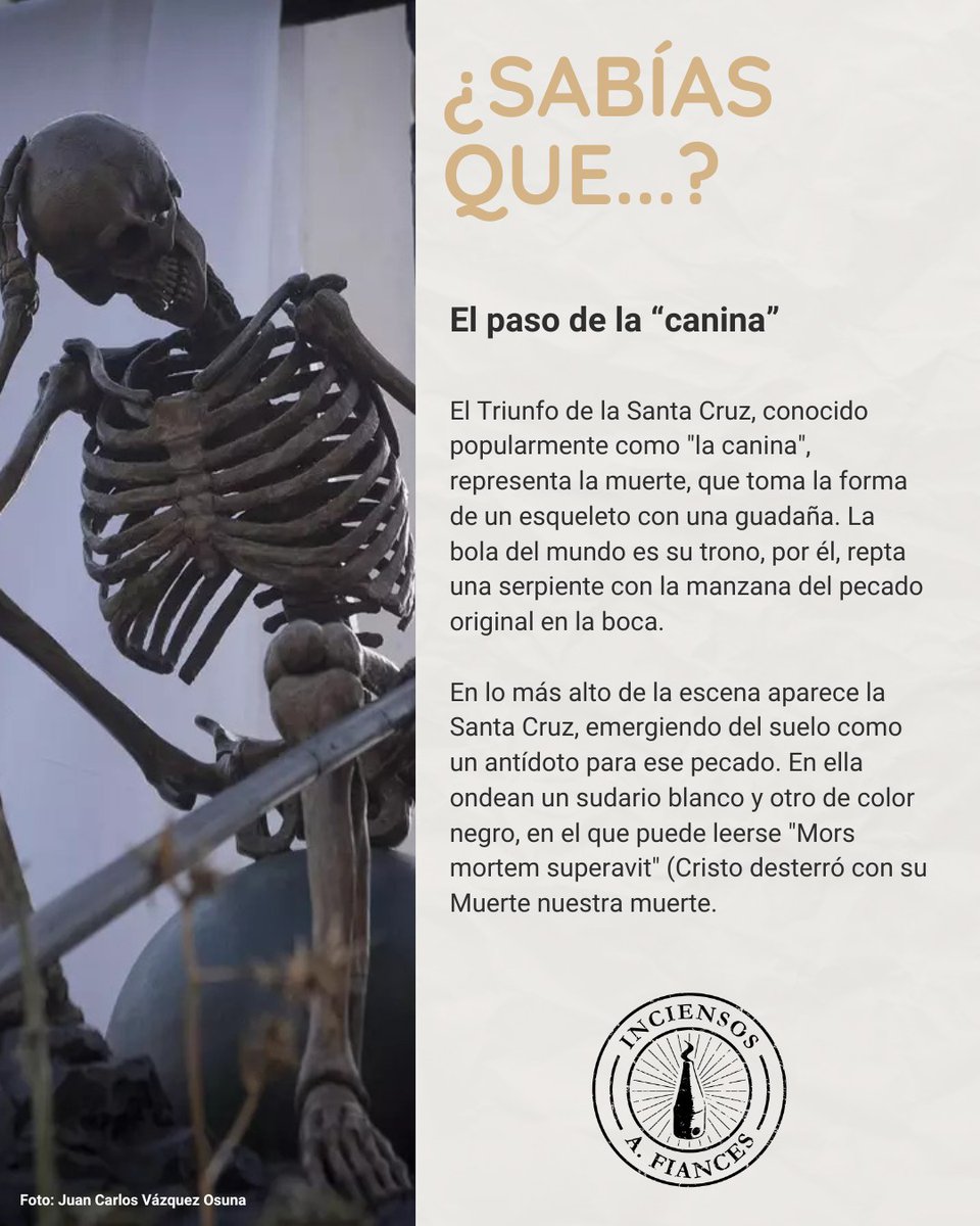 ¿𝐒𝐚𝐛𝐢́𝐚𝐬 𝐪𝐮𝐞...? 🤔

El Triunfo de la Santa Cruz, conocido popularmente como "la canina", representa la muerte.

➡️ El mejor incienso en inciensosafiances.es

#InciensosAfiances