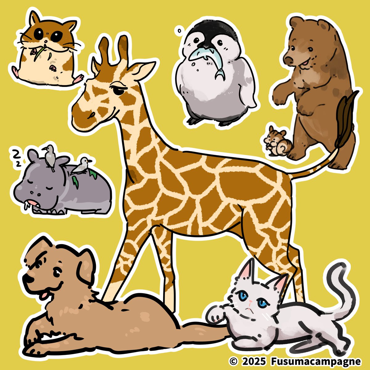 お絵描きは、資料のアリナシで変わる🦒