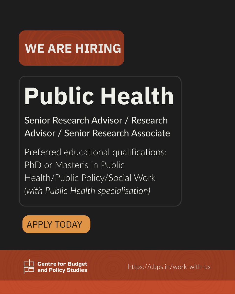 Centre for Budget and Policy Studies (CBPS) tweet media