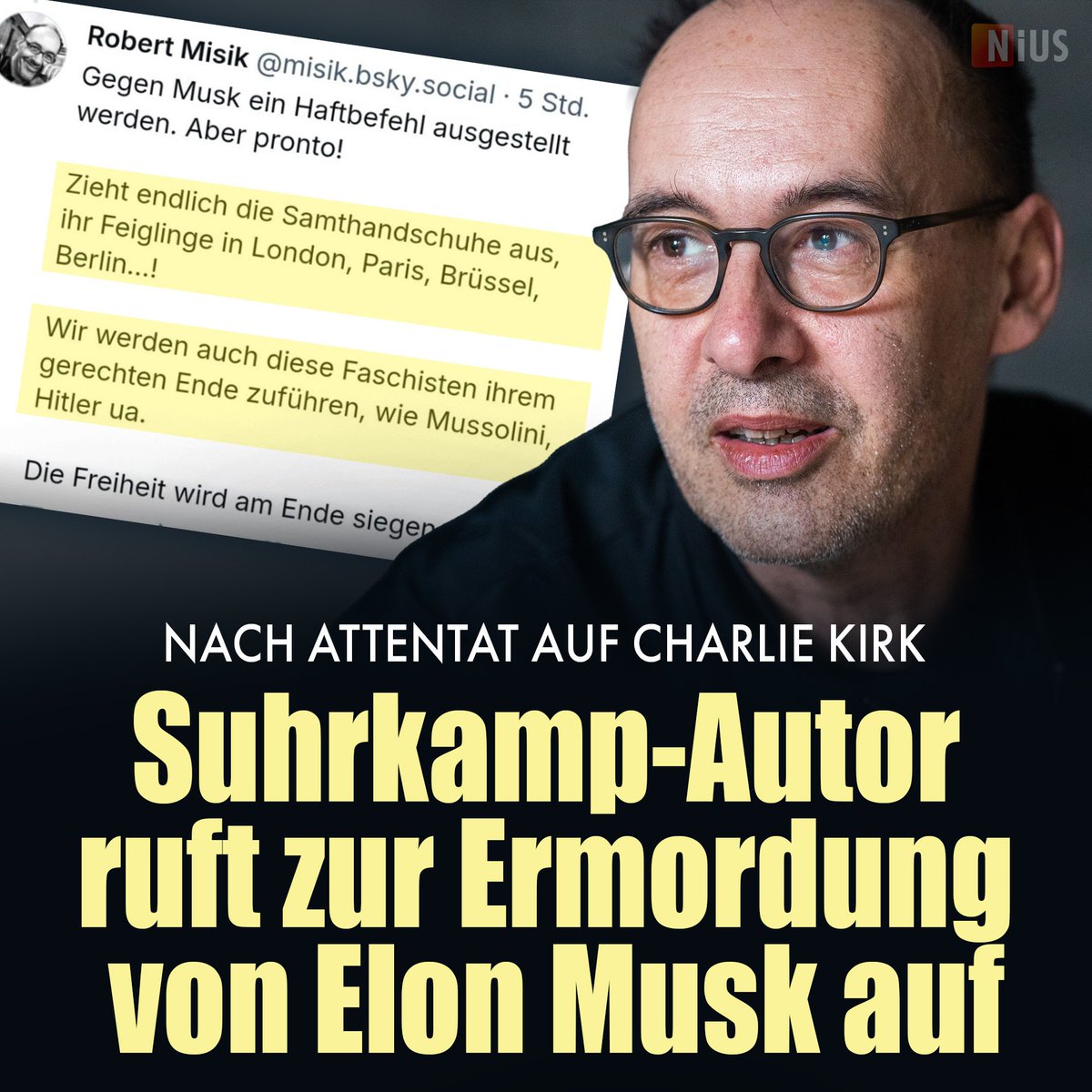 „Wir werden auch diese Faschisten ihrem gerechten Ende zuführen, wie Mussolini, Hitler ua.“ nius.de/ausland/news/n…