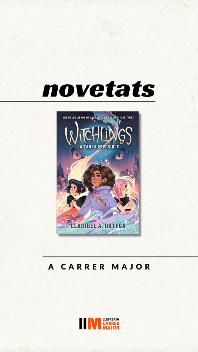 carrermajor's tweet photo. @llibresjoves @BlackieBooks @tramuntana_ed 📙 ‘Witchlings. La tarea imposible’ de Claribela A. Ortega (@Duomo_ed). https://t.co/WfCfXgXH5x
