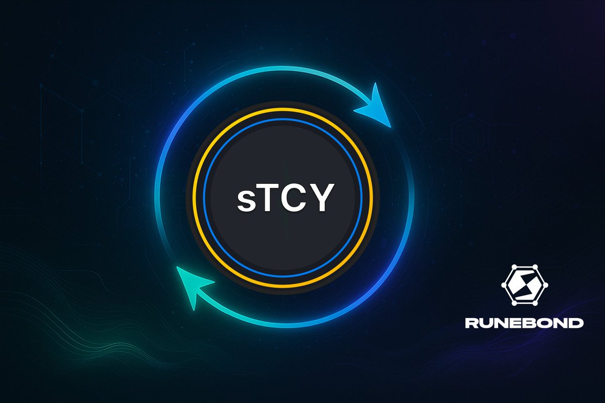 🔥 Big update on RUNEBond: we now support sTCY!

sTCY, created by <a href="/AutoRujira/">AutoRujira 🉐⚡️</a> and powered by <a href="/RujiraNetwork/">Rujira</a>, is the auto-compounding version of $TCY, the token that captures 10% of <a href="/THORChain/">THORChain</a> income. With sTCY you deposit TCY, get auto-compounding yield, and redeem anytime.

⏳