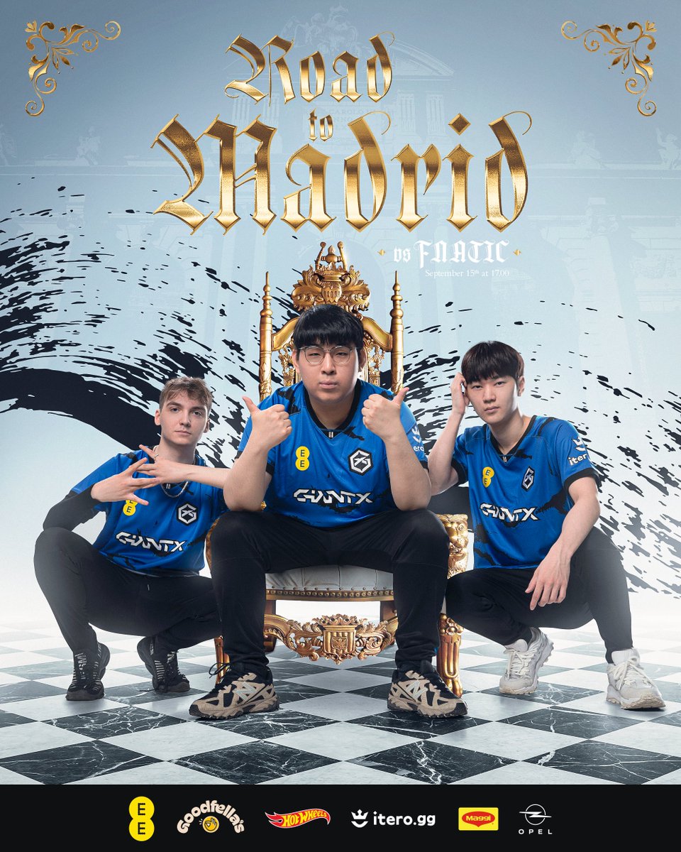 GIANTXLeague's tweet photo. QUEREMOS VOLVER A MADRID 🇪🇸

We will say goodbye to the LEC stage with the chance to make history: knocking Fnatic out of Worlds for the first time since 2016 😈

🆚 @FNATIC (BO5)
⏰ 17:00 CEST
📺 @Th3AntonioGG 

#WeAreGIANTX | #LEC https://t.co/IsLQ6akpPY