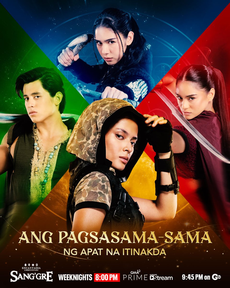 Encantadia Chronicles: Sang'gre (@gmaencantadia) on Twitter photo MAGSASAMA NA ANG MGA ITINAKDA! ๐๐๐ช๏ธ๐ฅ
Handa nang harapin nina Adamus, Terra, Deia at Flamarra ang kanilang bagong kapalaran! 
#Sanggre | 8:00 PM sa GMA Prime at 9:45 PM sa GTV
#SanggreAngMgaItinakda MAGSASAMA NA ANG MGA ITINAKDA! ๐๐๐ช๏ธ๐ฅ
Handa nang harapin nina Adamus, Terra, Deia at Flamarra ang kanilang bagong kapalaran! 
#Sanggre | 8:00 PM sa GMA Prime at 9:45 PM sa GTV
#SanggreAngMgaItinakda
