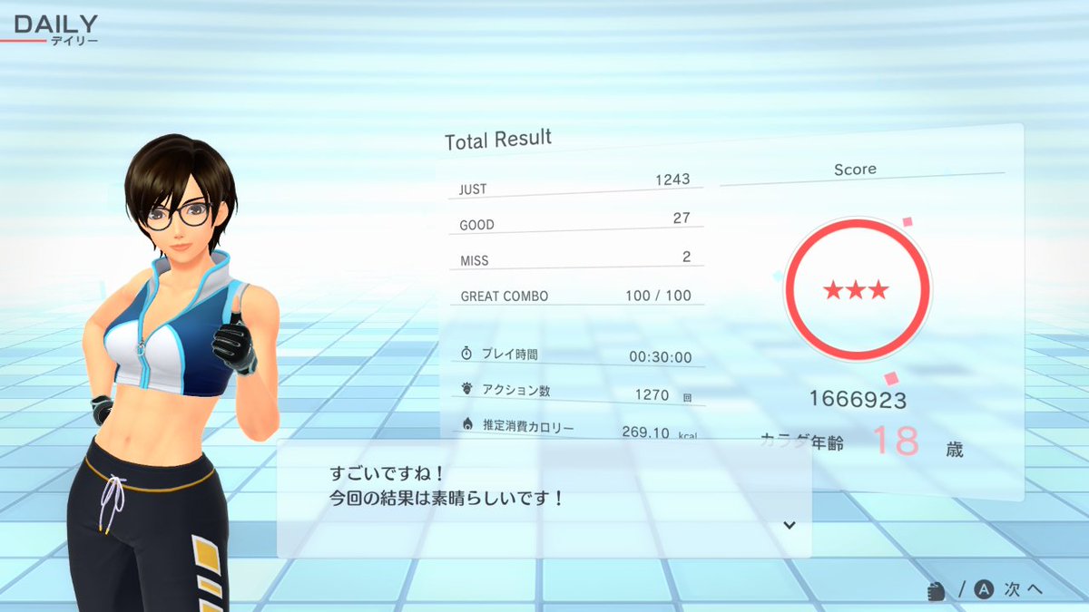 koitsu511's tweet image. 2日に1度ペースなら1ヶ月やりきれるんじゃないかチャレンジ、継続中
#NintendoSwitch #FitBoxing2 #フィットボクシング2