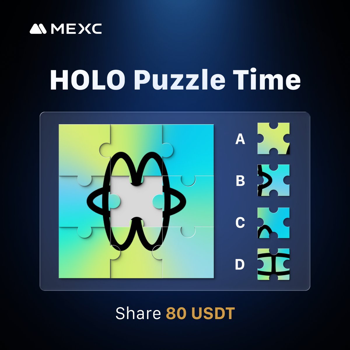 MEXC Oceania (@mexcoceania) on Twitter photo 🧩 Join #MEXC <a href="/MEXC_Official/">MEXC</a> x $HOLO Puzzle Game & win 80 USDT! 🎁
1️⃣ Follow <a href="/MEXCOceania/">MEXC Oceania</a> & <a href="/HoloworldAI/">Holoworld AI</a>
2️⃣ Like, RT & Tag 3
3️⃣ Join TG t.me/MEXCOceaniaCom… & t.me/MEXC_Oceania
4️⃣ Fill up form: forms.gle/3skkL6NtQkwjDy…
⏰ Event ends on Sep 20th
Trade $HOLO: 🧩 Join #MEXC <a href="/MEXC_Official/">MEXC</a> x $HOLO Puzzle Game & win 80 USDT! 🎁
1️⃣ Follow <a href="/MEXCOceania/">MEXC Oceania</a> & <a href="/HoloworldAI/">Holoworld AI</a>
2️⃣ Like, RT & Tag 3
3️⃣ Join TG t.me/MEXCOceaniaCom… & t.me/MEXC_Oceania
4️⃣ Fill up form: forms.gle/3skkL6NtQkwjDy…
⏰ Event ends on Sep 20th
Trade $HOLO: