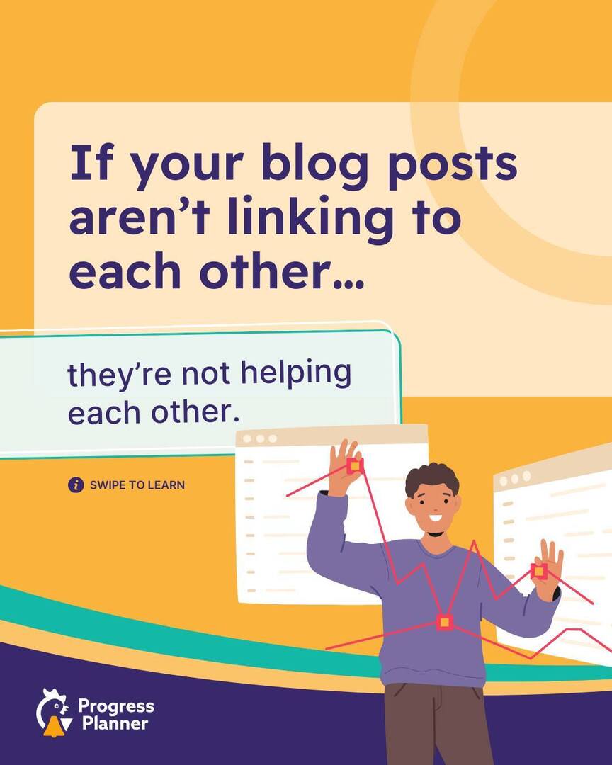 MyProgressPlan's tweet image. You don’t need to be an SEO nerd to use internal links well.
You just need to care about helping your visitors find what’s next.
Ravi tip: Don’t use “click here.” Use something real.

#SEOTips #LinkItUp #ProgressPlanner instagr.am/p/DOnlGJiEV_7/