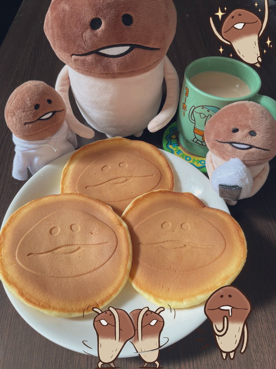 _namenameko_'s tweet photo. なめこのホットケーキ上手に焼けた👏✨嬉しい可愛い( ˊ̱˂˃ˋ̱ )♪♪ https://t.co/sNofCLE3m0