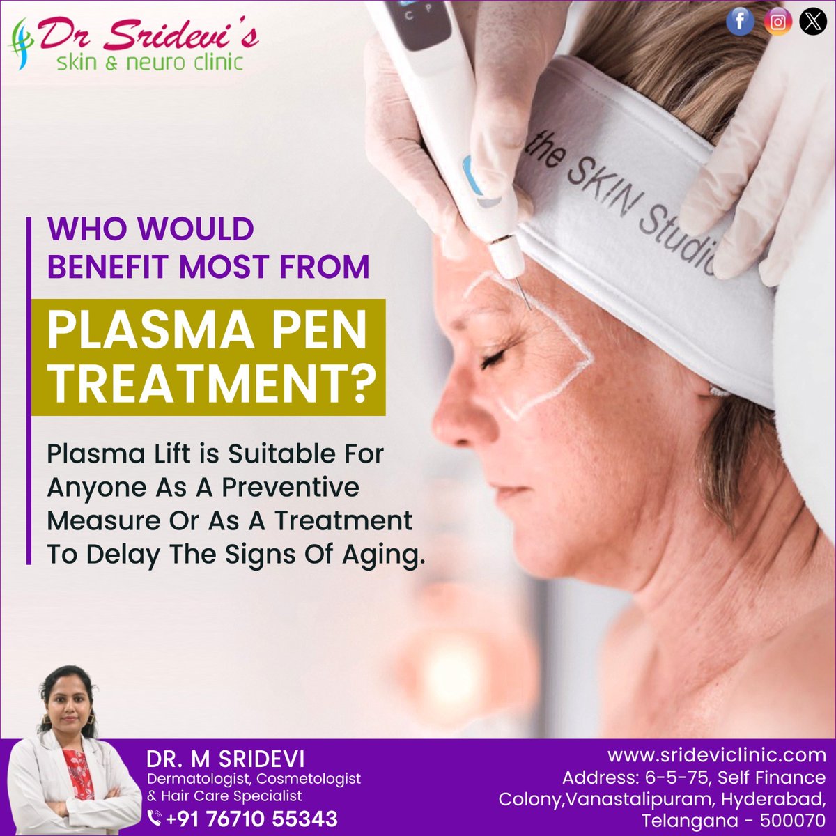 DrSrideviderma's tweet image. "Plasma Pen treatment #PlasmaPen is ideal for anyone looking to prevent #SignsOfAging or reduce #AgingEffects. ✨ Rejuvenate your #Skin and maintain a #YouthfulGlow with Plasma Lift #PlasmaLift!"

Google Location :
maps.app.goo.gl/qYKub47mMurMWc…