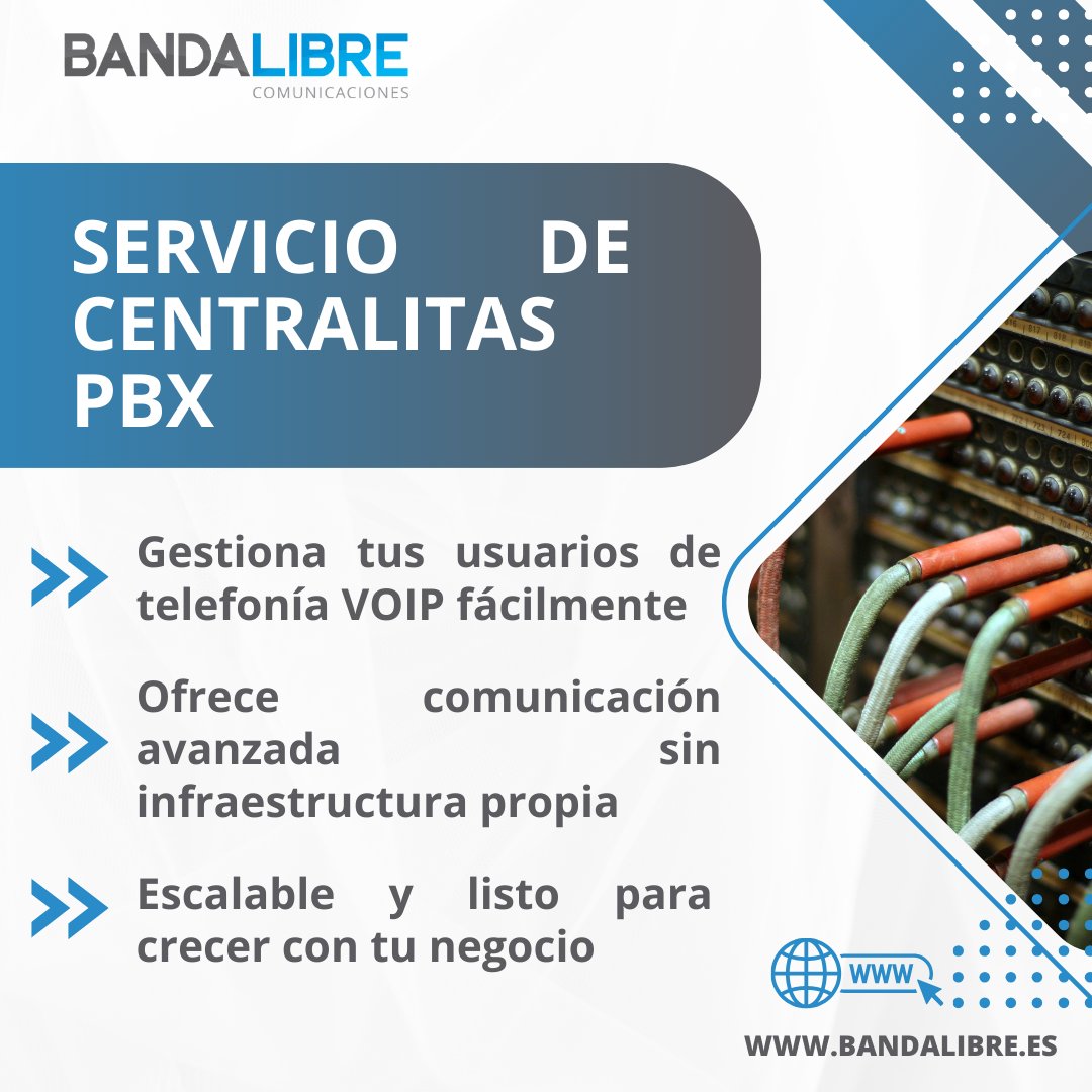 Bandalibrecom's tweet photo. Bandalibre te ofrece telefonía fija y VoIP escalable para ISPs, WISPs y FTTH.
✔️ Más servicios para tus clientes
✔️ Gestión eficiente y segura
✔️ Escalabilidad sin inversión en equipos
🔗 https://t.co/mVCR6l1h9g
#ISP #WISP #PBX #VoIP #Telecomunicaciones #FTTH https://t.co/IBuqHOY3Ae