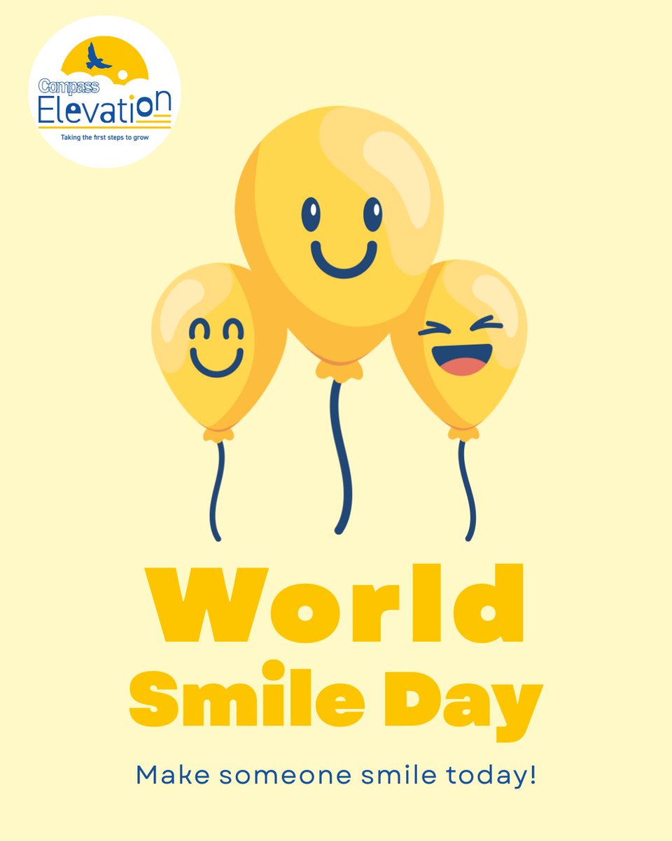 Happy World Smile Day!
Why not try to make someone smile today🙂😁😃

You could ...
Hold the door for someone
Compliment someone 
Offer a helping hand
Buy a small gift for someone 
Leave a nice review
Give someone in your life a hug

#SmileDay #WorldSmileDay0Smile