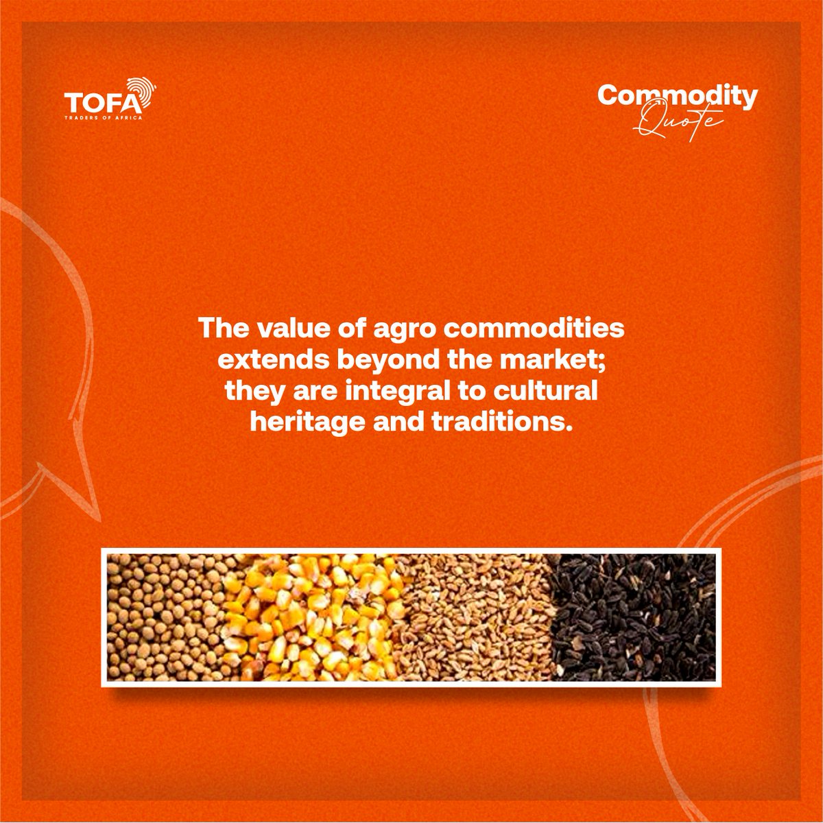 tofadotcom's tweet image. 🌾Agro commodities aren’t just trade goods — they carry culture, heritage &amp;amp; tradition.
Buy, sell, invest with TOFA and trade where commerce meets identity🌍✨
🔗tradersofafrica.com
#AgroCommodities #TOFAMarketplace #TradeAfrica #InvestInAfrica