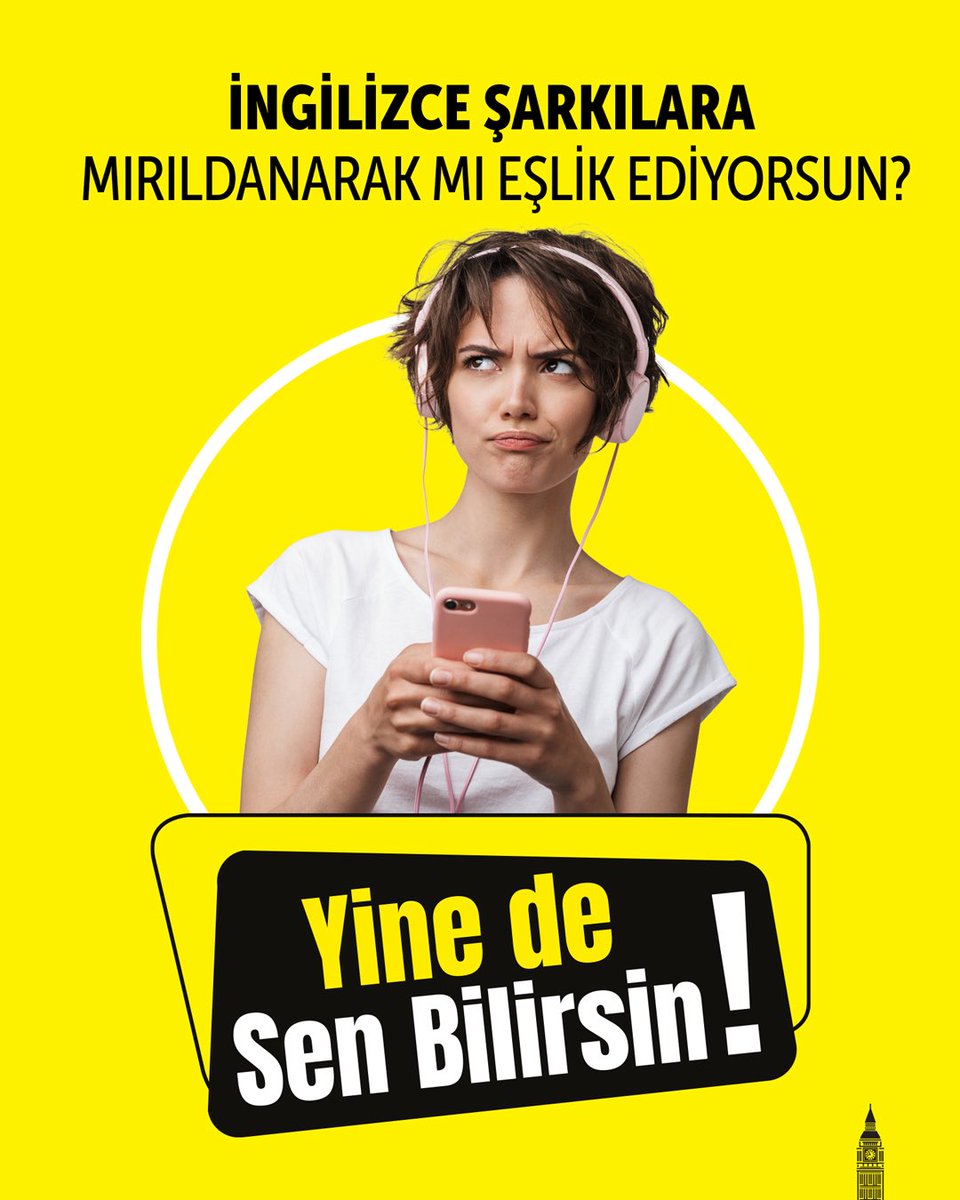 Şarkılara eşlik edememekten, ödevlerde çaresiz hissetmekten sıkılmadın mı?
Aslında çözüm belli ama,

Yine de Sen Bilirsin!

#EnglishTime #DilOkulu #İngilizce #YinedeSenBilirsin