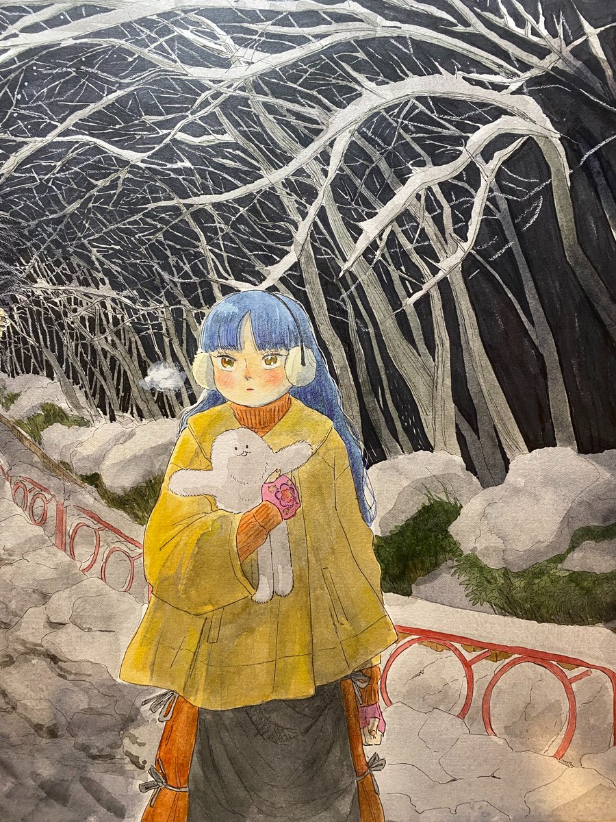 Matsumushi0412's tweet photo. 林檎の国のジョナ第2巻のカバーイラスト原画です。 https://t.co/04UlVWoJb2