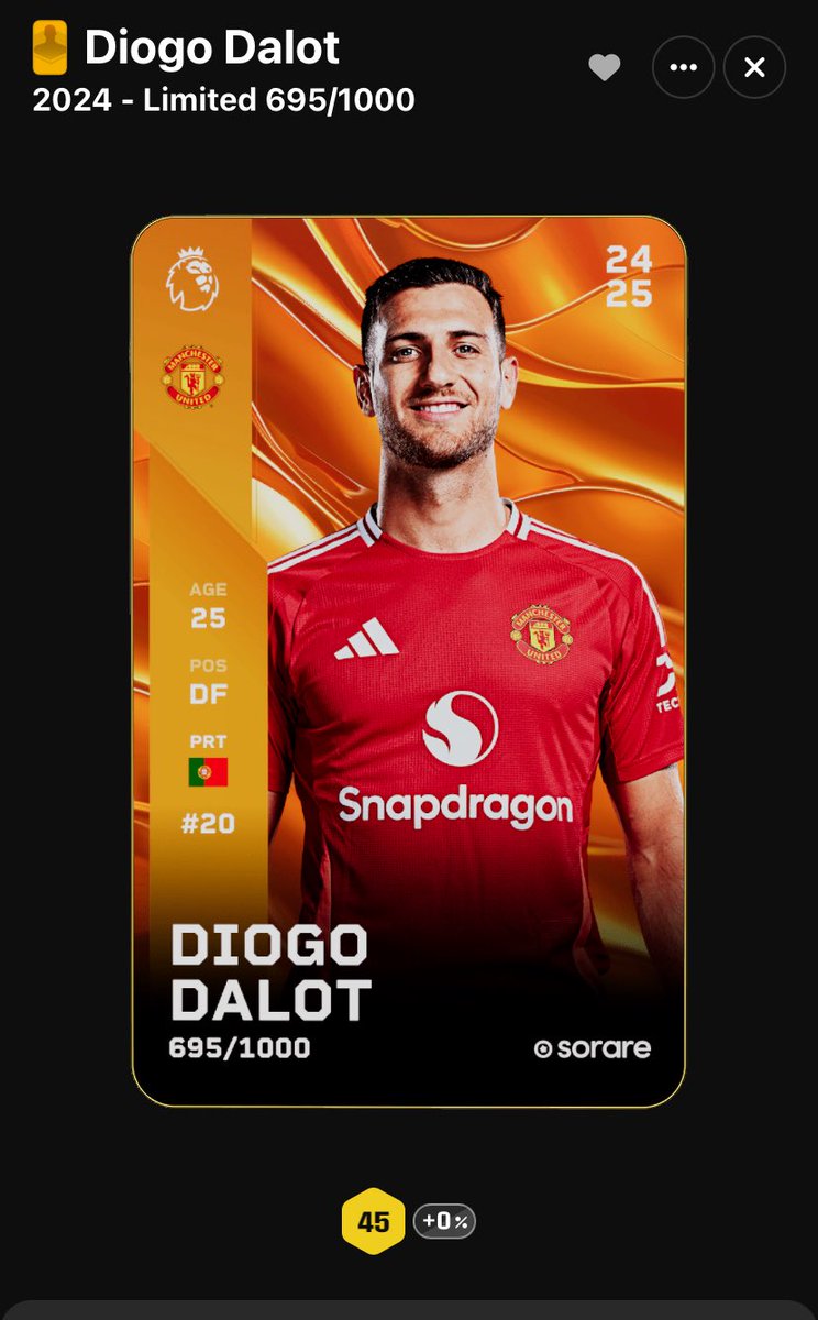 Diogo Dalot giveaway 🎁 
To enter simply RT and RT pinned 📌 
Comment username ⬇️ 

Winner in 24 hours ✅ 

#sorare #freegiveaway