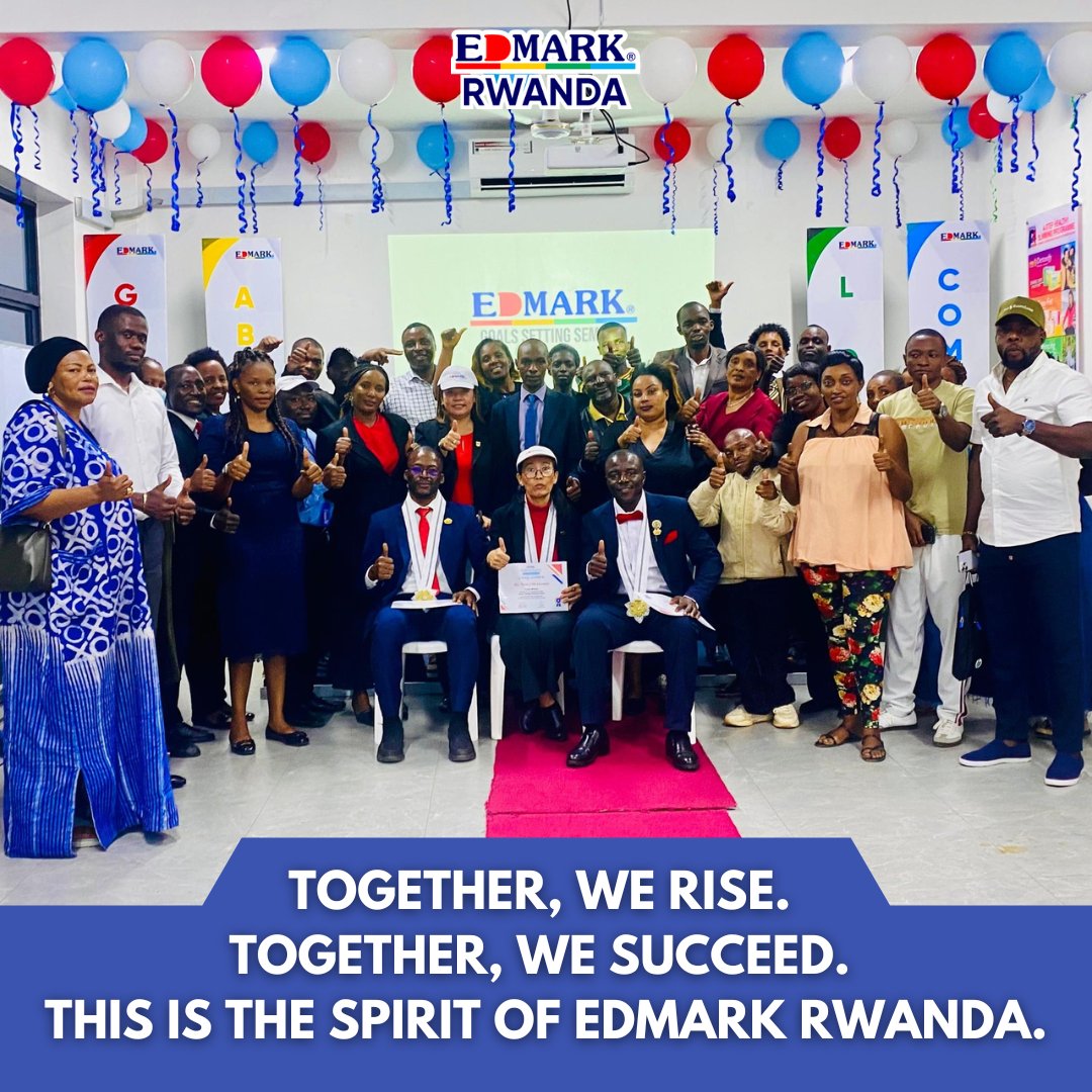 EDMARKRWANDA's tweet image. At EDMARK RWANDA, success is never a solo journey—it’s built with teamwork, passion, and shared vision. We celebrate not just individual wins but collective growth.

Together, we are stronger. Together, we achieve more.

#EDMARKRWANDA #SuccessInUnity #EDMARK4Life #IfNotNowWhen