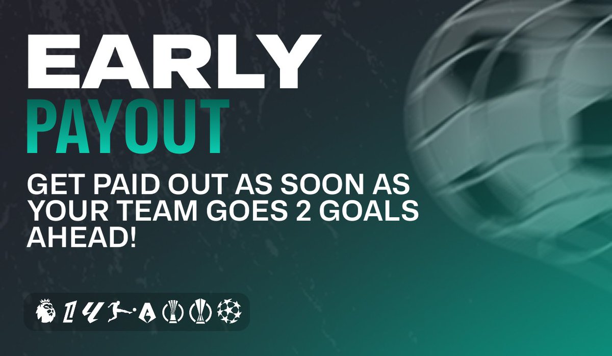 Early Payout is live⚽

Get paid out as soon as your team leads by 2 goals in top leagues.