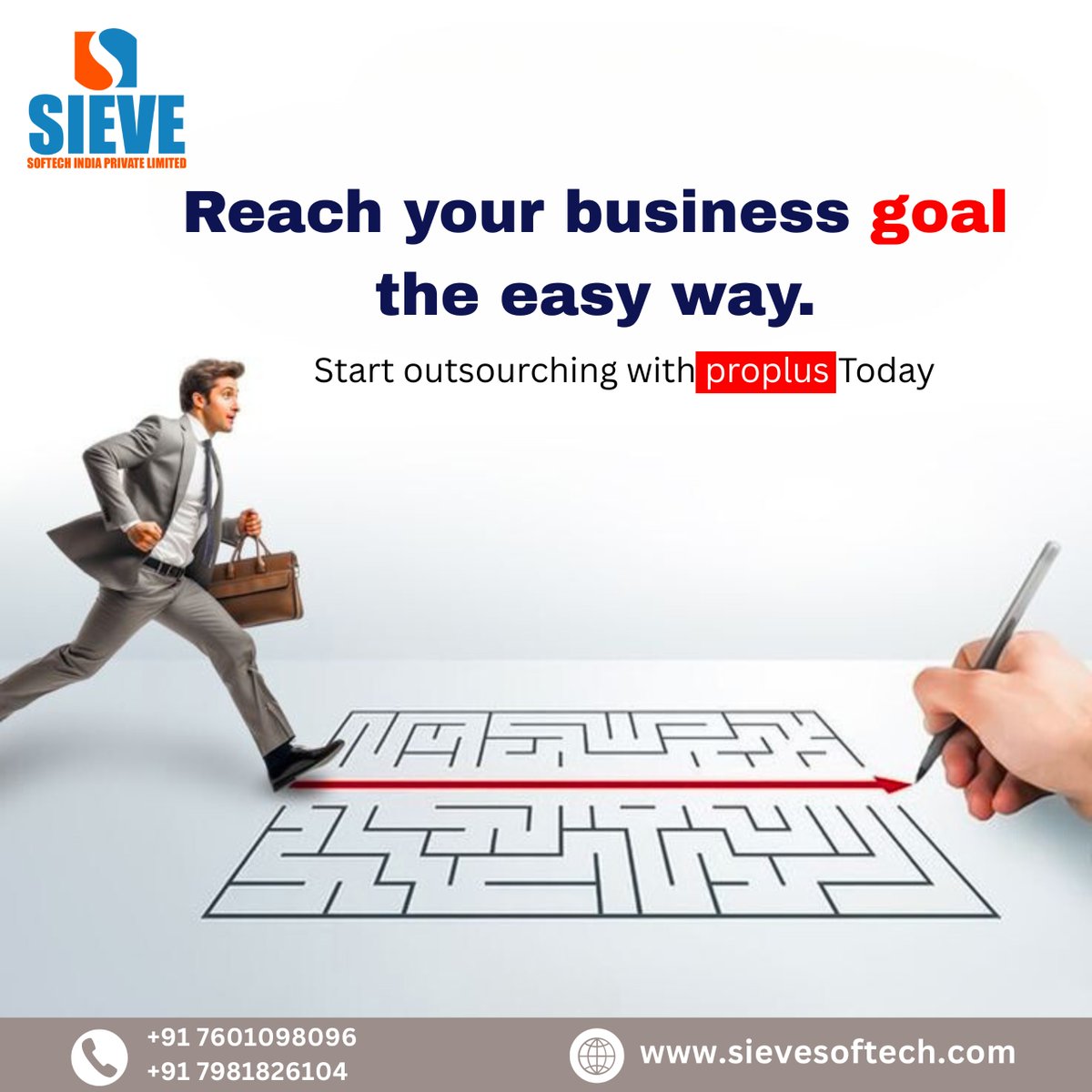 sievesoftech's tweet photo. Accelerate your business success with Sieve Softech. Avoid the maze of complications—start outsourcing with Proplus for simplified, efficient solutions. 
#BusinessSolutions
#OutsourcingMadeEasy
#SieveSoftech
#Proplus
#BusinessGrowth
#StartupSupport
#SmartOutsourcing
#TechPartner https://t.co/fQjBcbZvCG