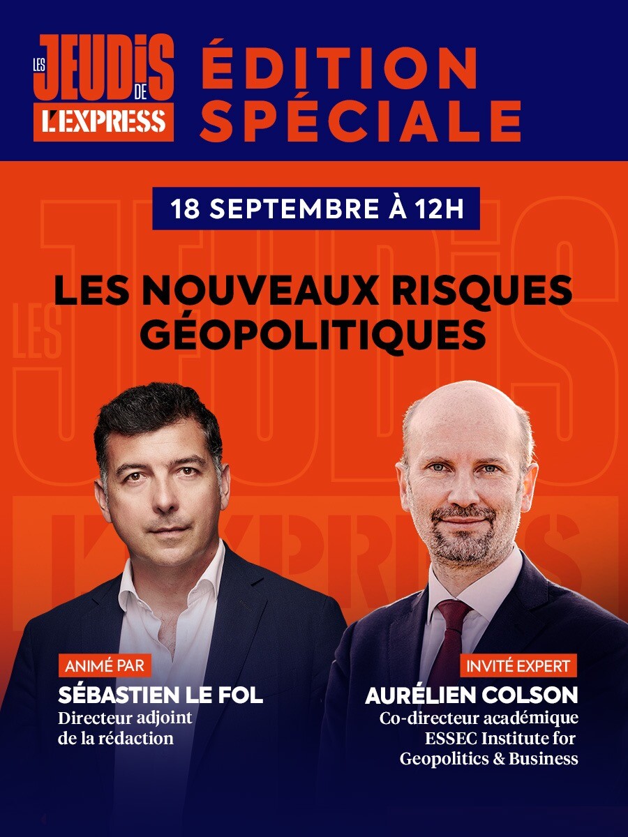 L'Express (@lexpress) on Twitter photo 🌍 Nouveaux risques géopolitiques : quelles conséquences pour l’économie et la société ?
Jeudi 18/09 à 12h, Les #JeudisdeLExpress reviennent avec <a href="/sebastienlefol/">Sébastien Le Fol</a> & <a href="/AColson_/">Aurélien Colson</a> (ESSEC-IRENE).
❗Ouvert à tous, ne manquez pas ce rendez-vous !
🔗 l.lexpress.fr/w9T 🌍 Nouveaux risques géopolitiques : quelles conséquences pour l’économie et la société ?
Jeudi 18/09 à 12h, Les #JeudisdeLExpress reviennent avec <a href="/sebastienlefol/">Sébastien Le Fol</a> & <a href="/AColson_/">Aurélien Colson</a> (ESSEC-IRENE).
❗Ouvert à tous, ne manquez pas ce rendez-vous !
🔗 l.lexpress.fr/w9T