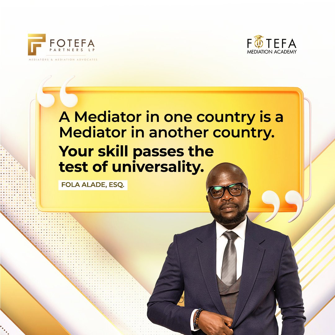 fotefamediation's tweet photo. Happy New Week!

As you step into this new week, remember:
Your skills are universal. 
Carry your excellence with confidence, it will always speak across borders. 

Wishing you a productive and fulfilling week ahead!

 #FotefaMediation #GlobalMediation #ADR #mediationinnigeria https://t.co/PTAner6pO1
