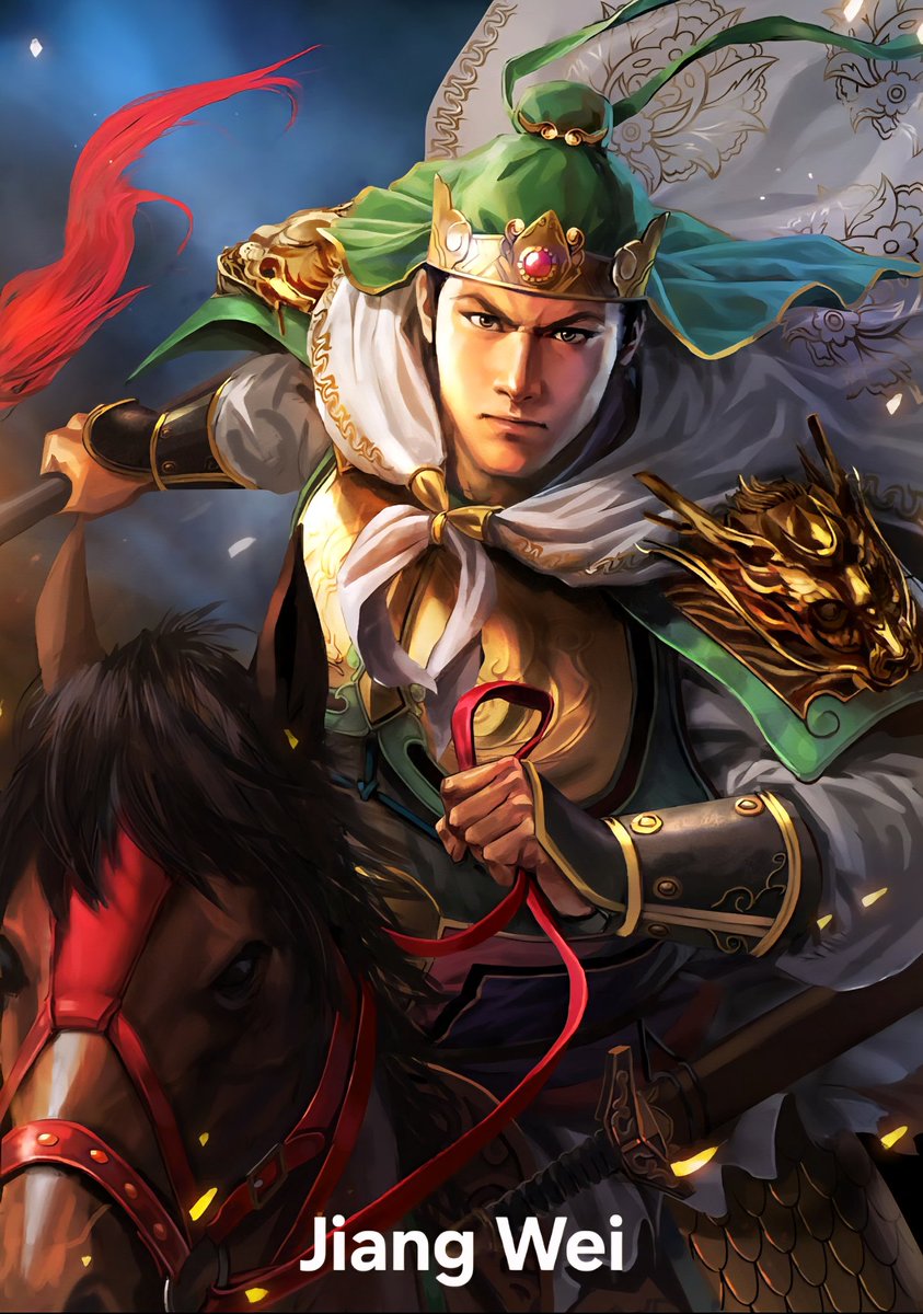 رابع أخبار Guo Chong: خرج Zhuge Liang إلى Qishan فاستسلمت على إبان ذلك مقاطعتا Longxi وNan'an، ثم حاصر Zhuge Liang مقاطعة Tianshui وأخذ Jicheng فأسر Jiang Wei ثم رجع إلى Shu ومعه آلاف من الأسرى رجالًا ونساءً، ولمّا وصل أخذ الناس يهنّئونه فتغيّر وجه Zhuge Liang وبدا عليه الحزن