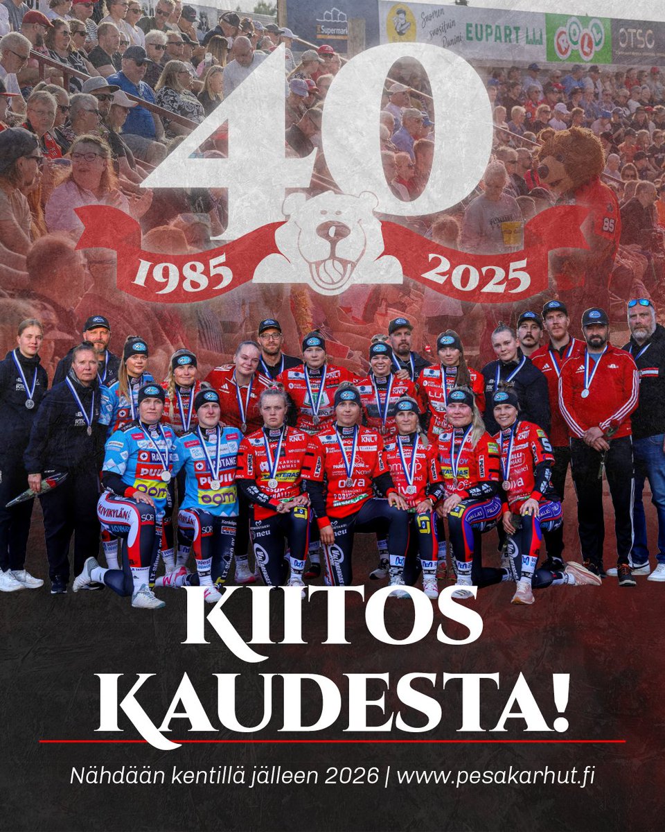 PesakarhutPori's tweet photo. Pesäkarhujen upea kausi päättyi jännittävässä finaalisarjassa hopeaan. Hopea ei kuitenkaan ole häpeä ja olemmekin äärimmäisen ylpeitä jokaisesta joukkueen jäsenestä ja sen menestyksen eteen työskenneellestä henkilöstä. 🥈💪 Kiitos jokaiselle matkassa mukana olleelle! 🐻💖 #pesis https://t.co/ms3dzNpD8L