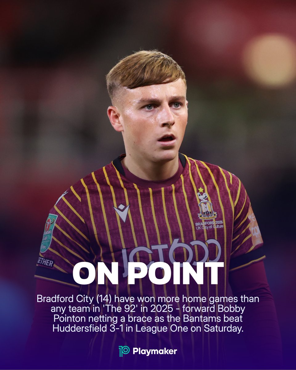 🏠 Most home wins in 'The 92' this year (inc. P/Os):

1⃣4⃣: 💥BRADFORD💥
1⃣3⃣: Charlton
1⃣2⃣: Birmingham
1⃣1⃣: Stockport, AFC Wimbledon
1⃣0⃣: Coventry, Doncaster

#bcafc <a href="/officialbantams/">Bradford City AFC</a>