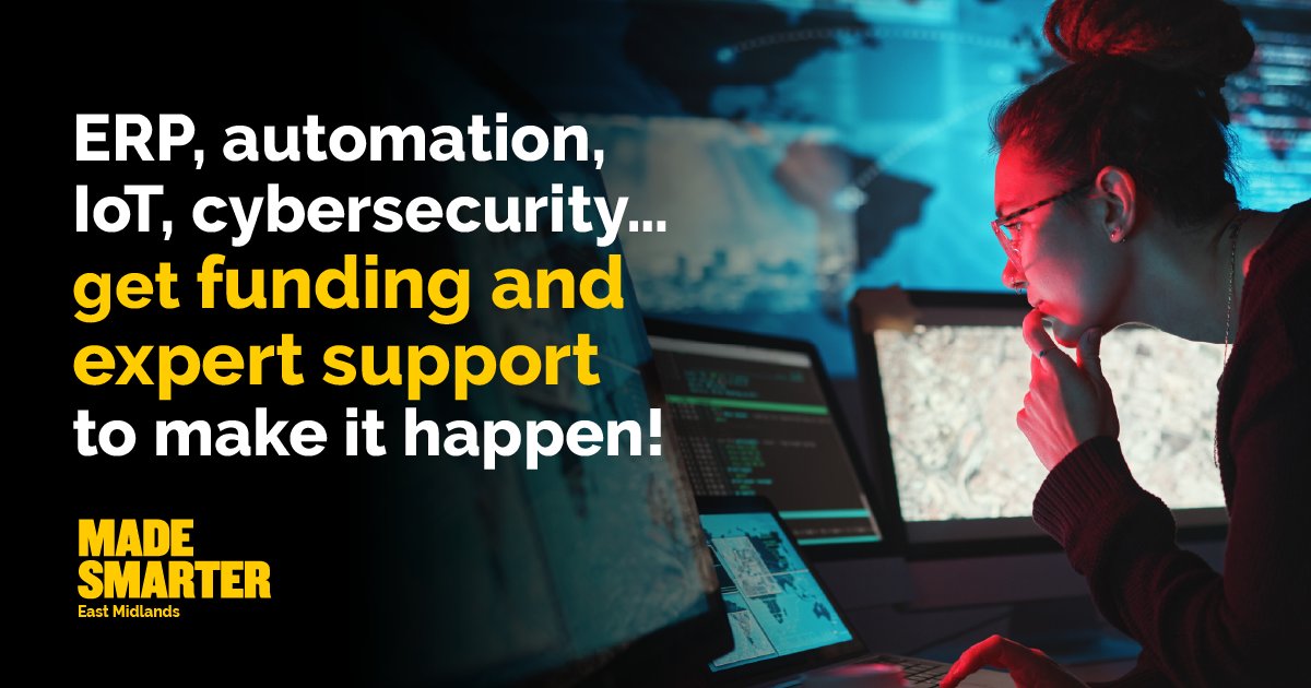 If you had an extra £20K for digital tools, what would you invest in first? 
 
ERP/MRP, automation, IoT, cybersecurity? 
 
<a href="/MadeSmarterEM/">MadeSmarterEastMids</a> can make it happen with grants, roadmaps &amp; expert support. 
 
Register your interest today: madesmarter.uk/start-your-dig…