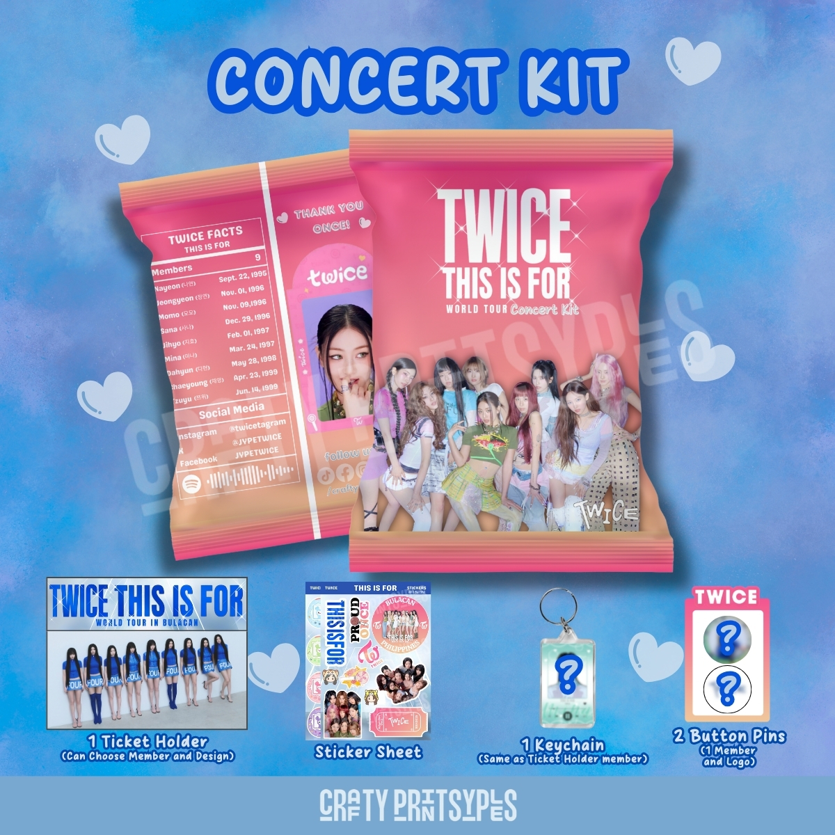 CPrintsyples's tweet photo. Twice This is For in Bulacan Fan-made Merch

🍭Ticket Holder
Shopee: https://t.co/hf2sa8S6SK

🍭Concert Kit Bias/Random
Shopee: https://t.co/TvzPYvuDZv

🍭Concert Kit Tingi
Shopee: https://t.co/7AMCyGl1k6

🍭Toploader
Shopee: https://t.co/g82koQUX4a

Check out now!! 🛒 https://t.co/TzAveu9TJH