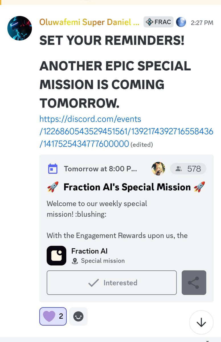 HUDL Khan. (Ø,G) (@ukhan4603) on Twitter photo 🚨 Special Mission Alert 🚨
Tomorrow, <a href="/FractionAI_xyz/">Fraction AI</a> Special Mission 🪐
⏰ Timezones:
🌍 GMT — 3:00 PM
🇳🇬 Nigeria — 4:00 PM
🇺🇦 Ukraine — 6:00 PM
🇵🇰 Pakistan — 8:00 PM
🇮🇳 India — 8:30 PM
🇧🇩 Bangladesh — 9:00 PM
Dont miss it — mark your calendars! ⏳🔥 🚨 Special Mission Alert 🚨
Tomorrow, <a href="/FractionAI_xyz/">Fraction AI</a> Special Mission 🪐
⏰ Timezones:
🌍 GMT — 3:00 PM
🇳🇬 Nigeria — 4:00 PM
🇺🇦 Ukraine — 6:00 PM
🇵🇰 Pakistan — 8:00 PM
🇮🇳 India — 8:30 PM
🇧🇩 Bangladesh — 9:00 PM
Dont miss it — mark your calendars! ⏳🔥