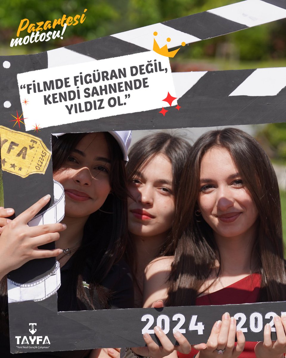 “Filmde figüran değil, kendi sahnende yıldız ol!”🤩

#pazartesimottosu