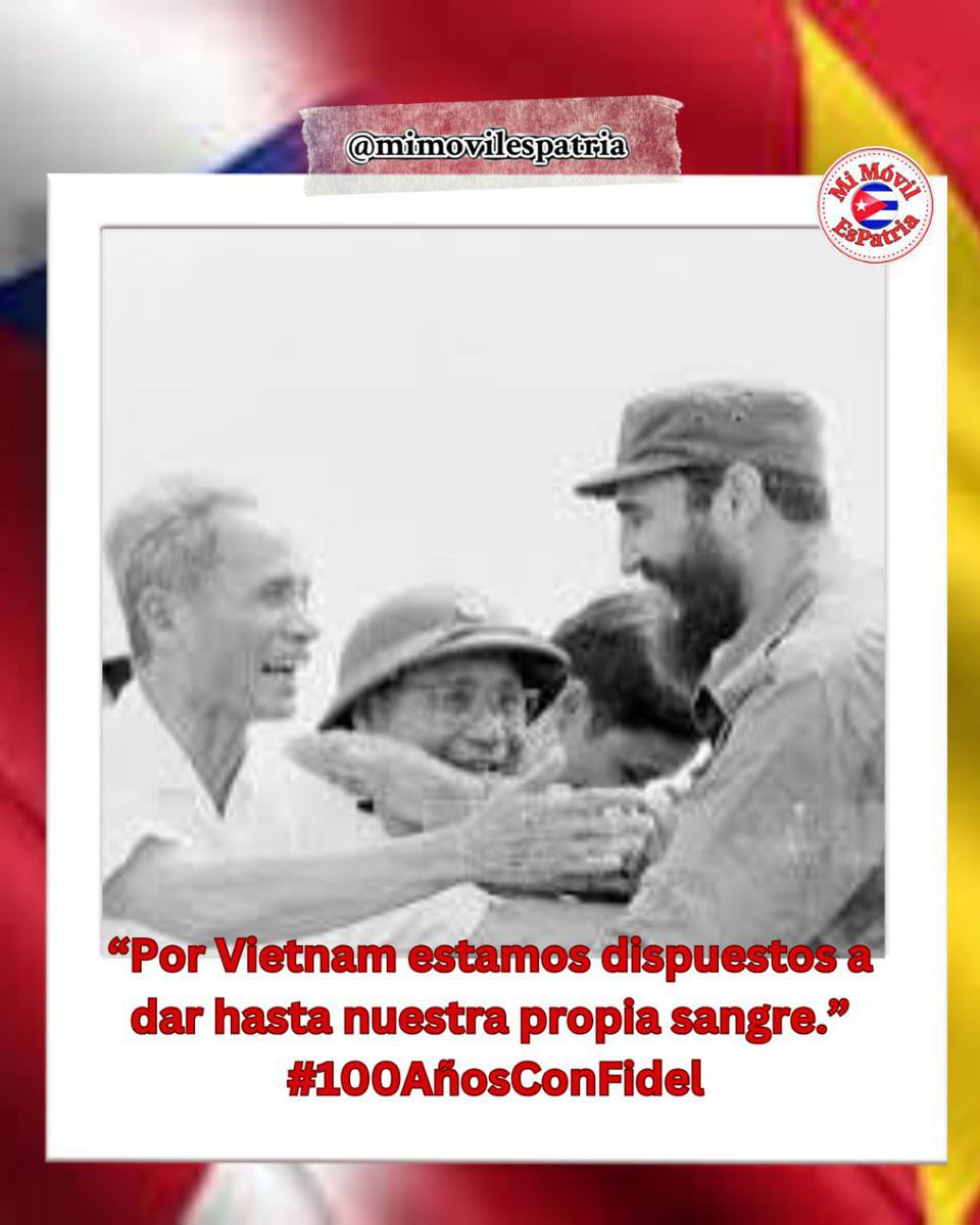 Septiembre, mes especial para la histórica relación Cuba-Vietnam y cito ✍️  #100AñosConFidel: "El amor de ambos pueblos, no es político, es real, es de corazón"
#MiMóvilEsPatria
