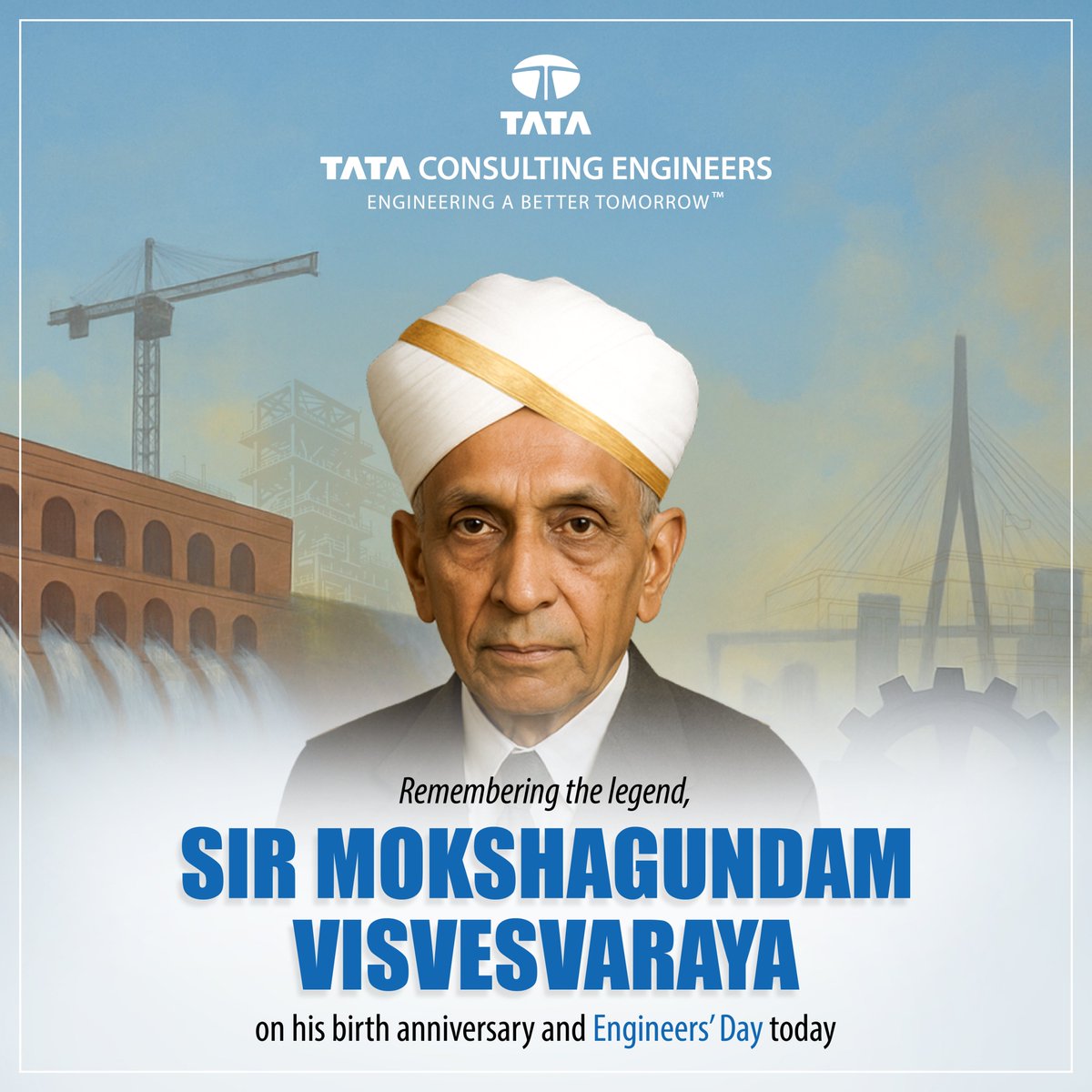 TCEConnect's tweet image. Today, on Engineers’ Day, we pay tribute to Sir Mokshagundam Visvesvaraya,  the #visionary #engineer whose legacy continues to inspire generations. His brilliance, integrity, and dedication remind us of the impact engineers can create in shaping nations and building a better…