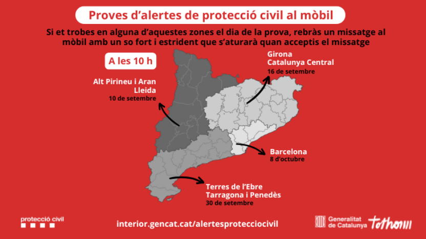 Vilanova i la Geltrú (@ajuntamentvng) on Twitter photo 📱🔊 Demà, 30 de setembre a les 10 h, <a href="/emergenciescat/">Protecció civil</a> ha previst un simulacre d’enviament d’alertes per sms a tot el Penedès.
Vols rebre les alertes❓ Tens tota la info al web:
interior.gencat.cat/ca/arees_dactu… 📱🔊 Demà, 30 de setembre a les 10 h, <a href="/emergenciescat/">Protecció civil</a> ha previst un simulacre d’enviament d’alertes per sms a tot el Penedès.
Vols rebre les alertes❓ Tens tota la info al web:
interior.gencat.cat/ca/arees_dactu…