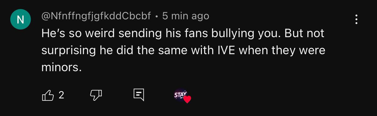 LizJJY's tweet photo. Stay_Central liked a HATE comment TOWARDS CHAN btw and then quickly deleted the comment before “apologizing” like no one would notice. They also lied in their so called apology and said it’s only one video when it wasn’t.

I need stays to UNFOLLOW them. https://t.co/Sl9vCTAaP9