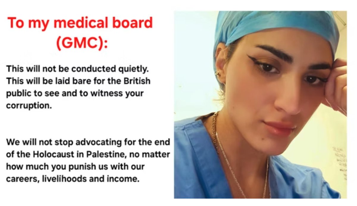 Good Morning t you all, I’d be grateful if you could help raise funds for my friend <a href="/doctor_rahmeh/">Dr Rahmeh Aladwan</a>  , a fellow NHS doctor, who has been targeted simply for being Palestinian and refusing to stay silent. If you can’t donate, please share so others can. Thank you. 

A British