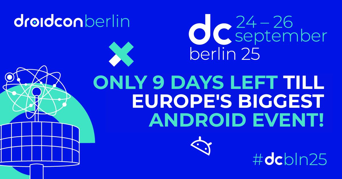 droidconBerlin's tweet image. #Berlin is calling, & so is the #AndroidCommunity! 📣🇩🇪
#dcbln25 isn’t just a conference — it’s 3 days of #code, connection, & career-defining insight. From roundtables to deep-dive #Android sessions & networking opportunities, this is where #AndroidDevs across #Europe come to…