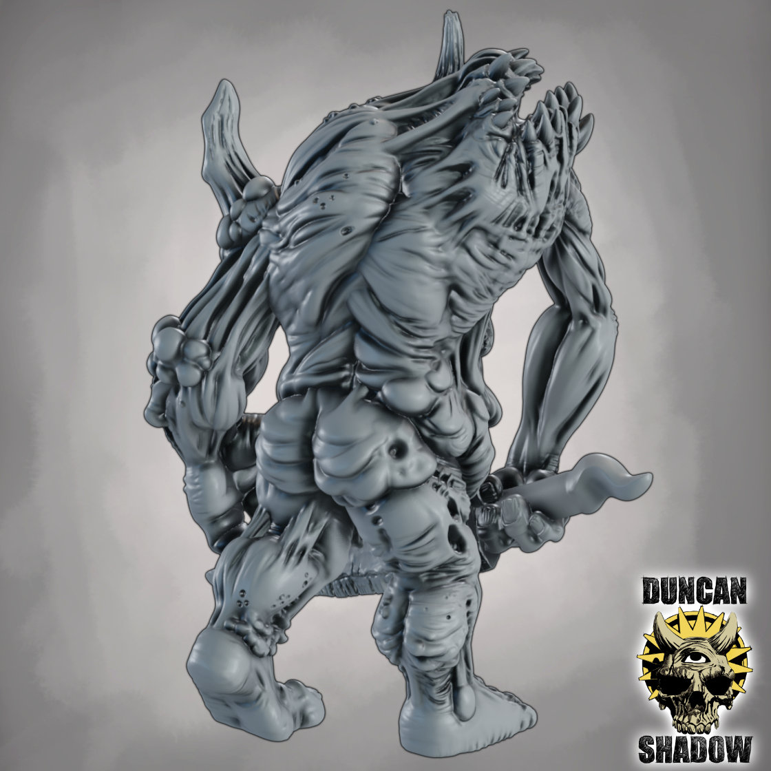 Plague Titan
 Another of my Titan sculpts released as part of this month's release   
Links  Tribes: myminifactory.com/users/DuncanSh…
Patreon: patreon.com/c/Duncan_shadow

Big sculpt and come with pre supported options 
Lychee and Stl so it can be easily rescaled 

#tabletopgames #3dprinting