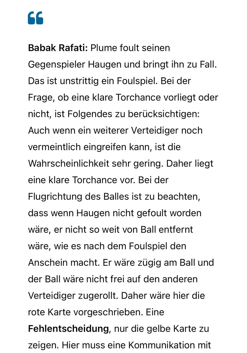 Besonders die beiden Kommentatoren Forster und Schwabl haben sich gestern sehr über die nicht gegebene Rote Karte für Niederlechner aufgeregt. Nur hätte es davor für Havelse schon Rot geben müssen. Schade, dass es bei Magenta Sport die ganze Zeit nur um Szenen gegen Sechzig ging.