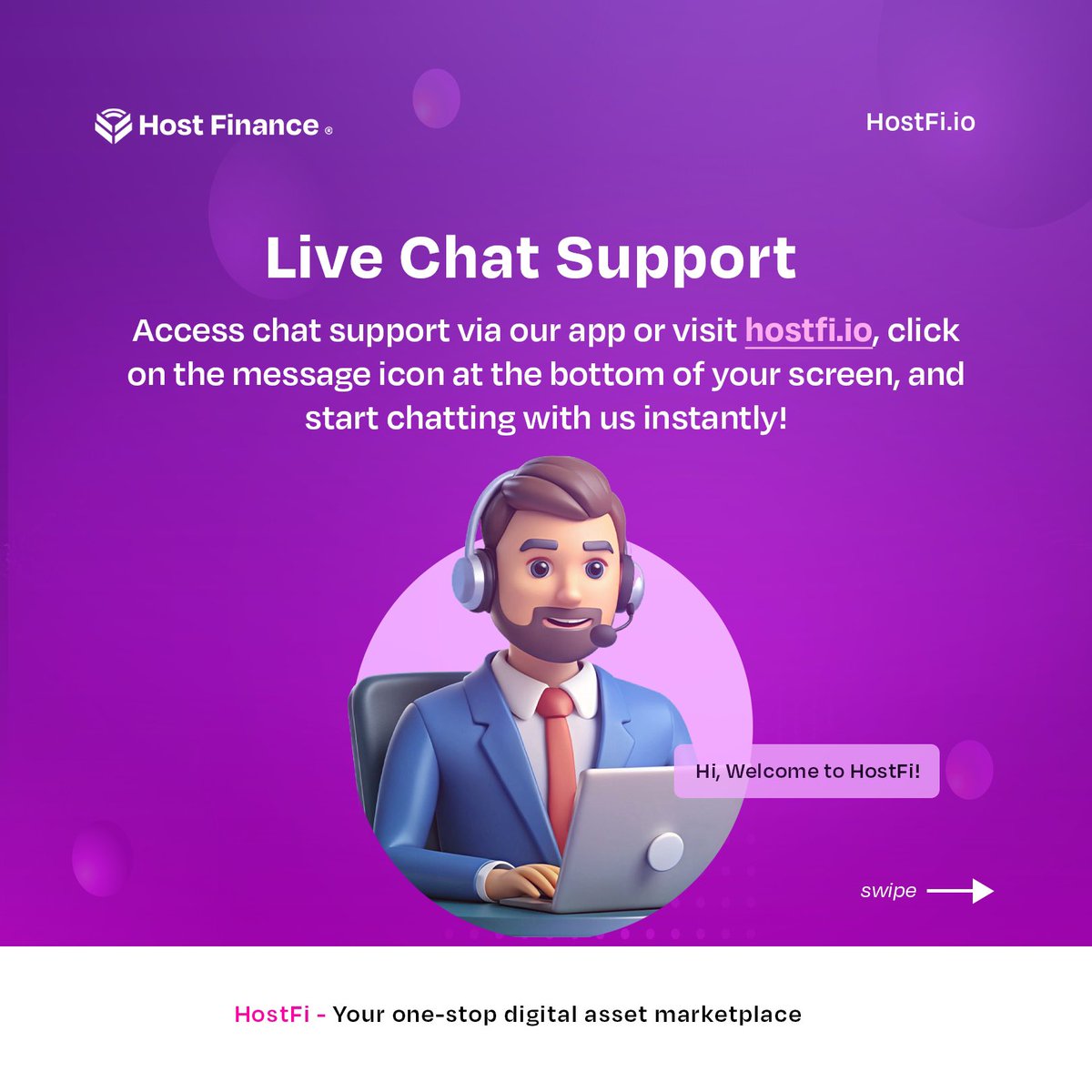 hostfi_app's tweet photo. ⚡ Need instant help?
Our Live Chat Support has you covered!
Chat with us directly via the HostFi app 💬.
Quick, simple, and always available for you.
#HostfiSupport #LiveChat #SocialSupport #HostfiRates #HostFi #Transparency #Crypto #Web3 #HostFiApp #Exchange https://t.co/ATaYqe8pij