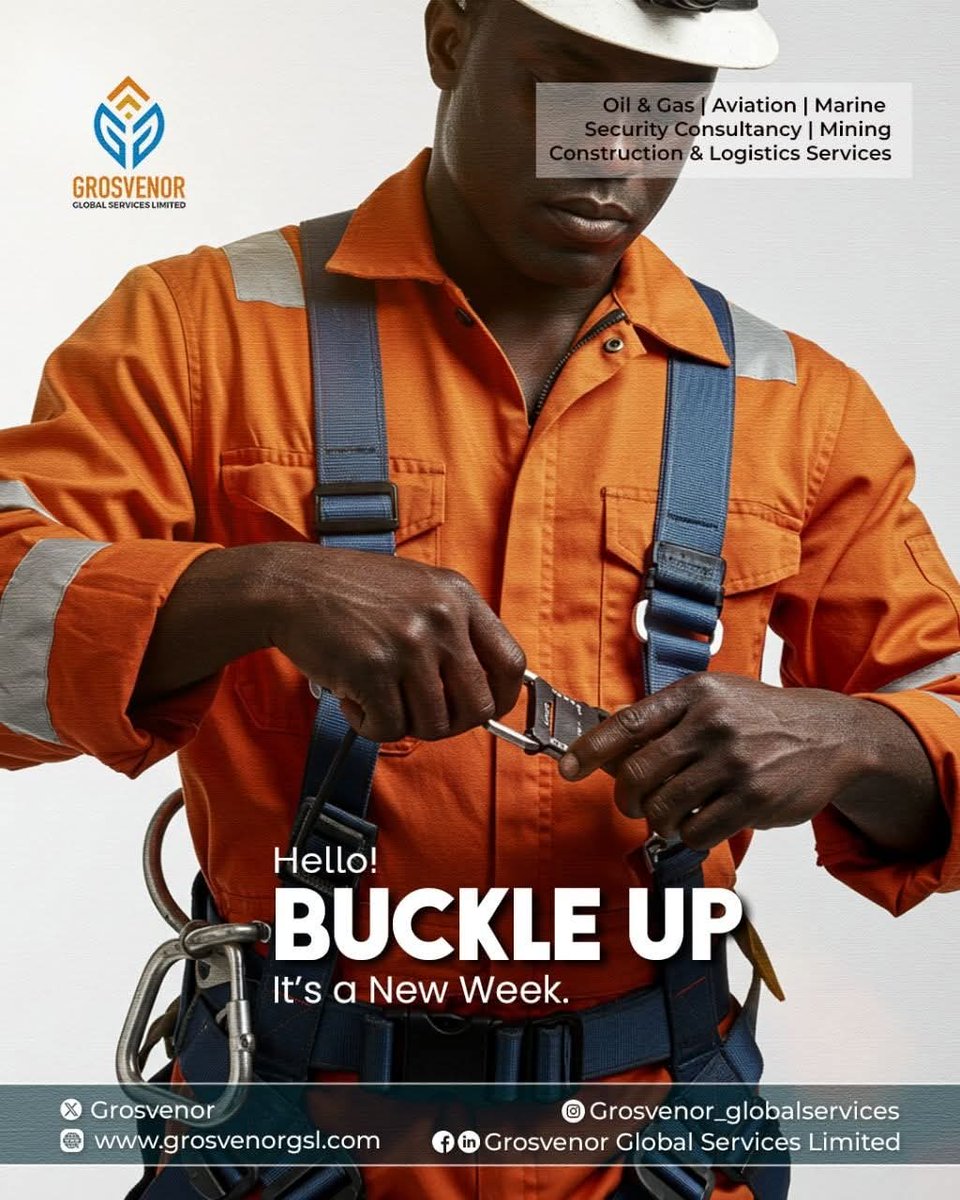 Abbas Auwal Baima001 (@abbasauwalbaima) on Twitter photo It's a new week and a good time to up your game. Let's go again💪💪 It's going to be your best week yet.
<a href="/Grosvenorgsl/">Grosvenor Global Services</a>
#BuckleUp
#WeGoAgain It's a new week and a good time to up your game. Let's go again💪💪 It's going to be your best week yet.
<a href="/Grosvenorgsl/">Grosvenor Global Services</a>
#BuckleUp
#WeGoAgain