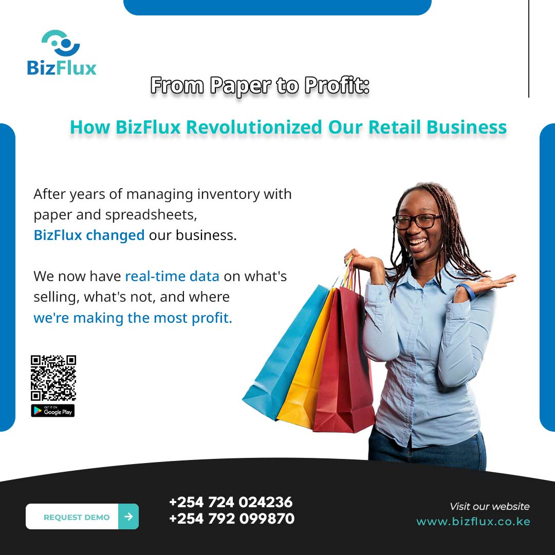tonisoft_web's tweet image. Real-time insights at your fingertips? 📲

BizFlux shows you what’s selling, what’s not, and where the profits really are, helping you run smarter, not harder. 🚀

Contact us today:
🌐 bizflux.co.ke
📞 +254 724 024236

#SmartInventory #BizFluxKenya #RetailGrowth