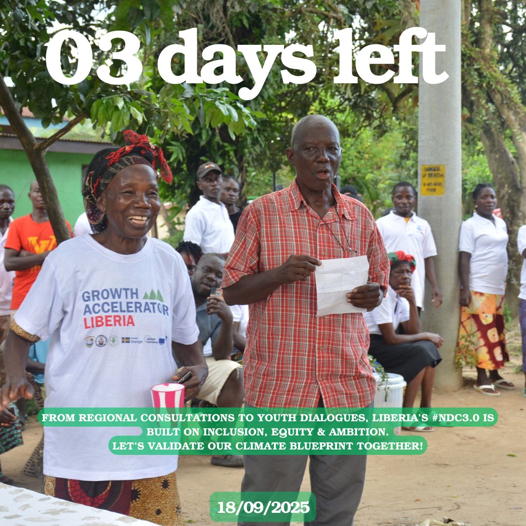 UNDPLiberia's tweet image. finalization and endorsement of the Liberia’s third Nationally Determined Contribution (NDC 3.0) and the NDCxSDG Integrated Insight Report.
#ClimateActionNow #SDGs #NDC