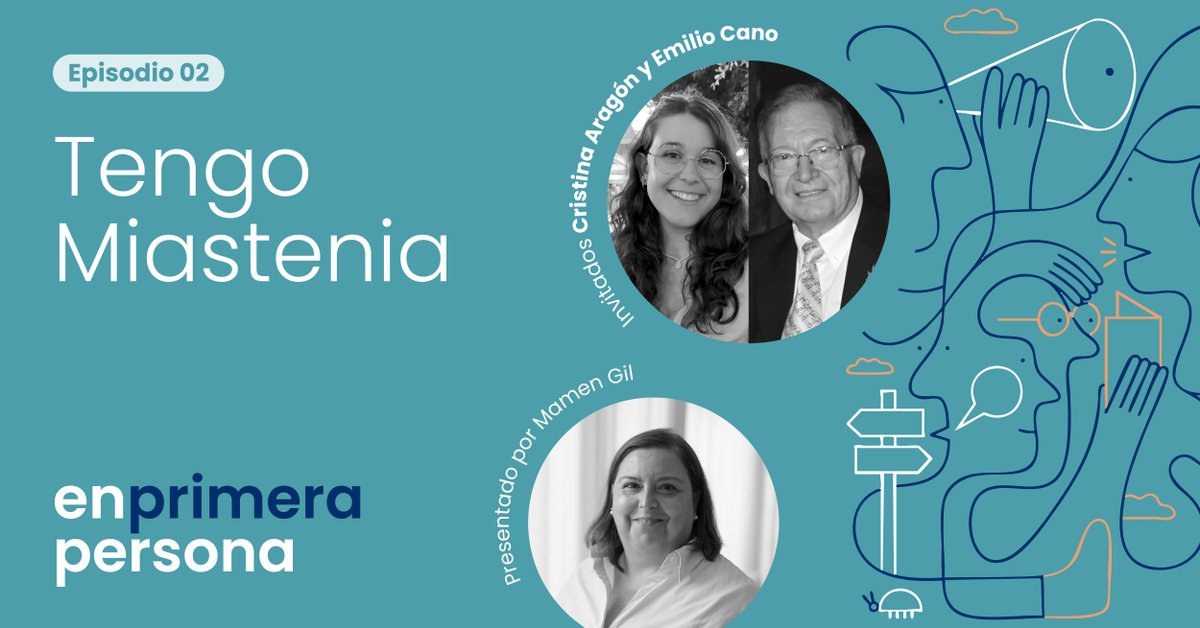 Nuevo episodio de En Primera Persona. Cristina y Emilio nos cuentan cómo es convivir con miastenia:
el impacto del diagnóstico, los retos cotidianos y la importancia de sentirse acompañado. Escúchalo ya
en Spotify y YouTube 
youtu.be/ohPmPo2FGe0?fe…
#EnPrimeraPersona #Miastenia