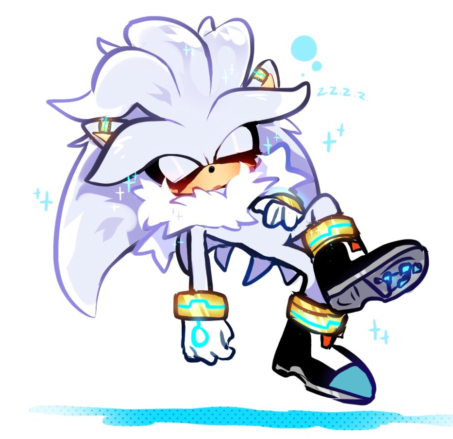 i got nothing good on me rn take this old doodle of a sleepy boi #SilverTheHedgehog