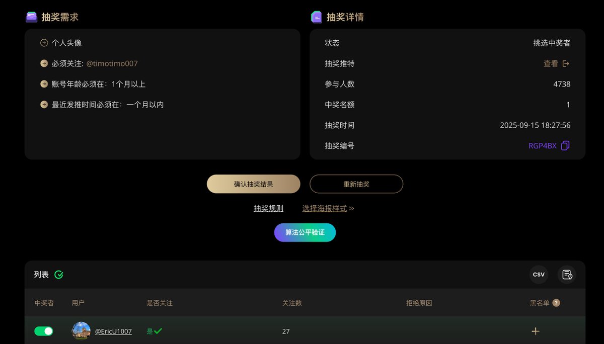 timotimo007's tweet photo. 恭喜这两位幸运儿，@EricU1007 获得 iphone17 air 一台，@mjoo128 获得 airpods pro3 一副，几千个里面抽出来的，恭喜。虽然来抽的黄推很多，但他们没中（哈哈哈）。 https://t.co/IeHxsIQ6hT