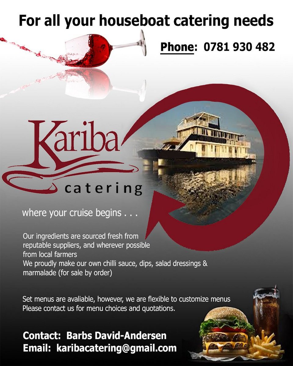 Kariba Catering - For all your houseboat catering 0781930482