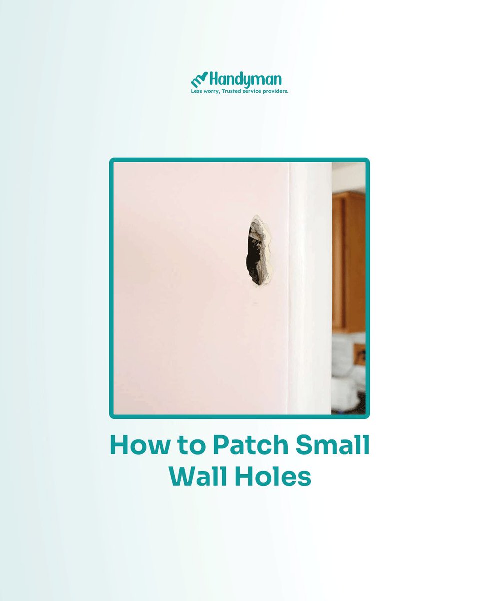 HandymanProNG's tweet photo. Got small holes in your wall? No stress! With a little filler, a putty knife, and paint, you can patch it up like a pro. 💪
Save money, learn a skill, and keep your space looking fresh! 

#HandymanDIY #HomeFix #WallRepair #DoItYourself https://t.co/oVY2oOi8bn